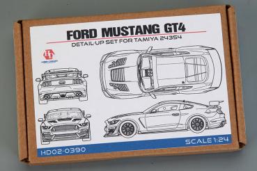 1/24 Ford Mustang GT4 Detailset Tamiya 24354 PE+Resin+Metal parts