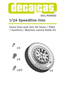 Speedline snow wheels set 1/24 Lancia Delta S4
