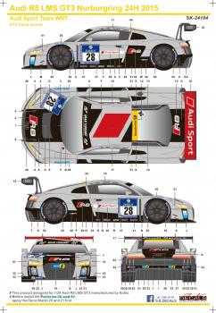 Audi R8 LMS GT3 Nurburgring 24H 15 Team Audi Sport Team WRT