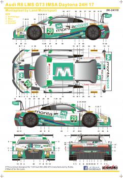 Audi R8 LMS GT3 IMSA Daytona 24H 17 #29 Land Motorsport