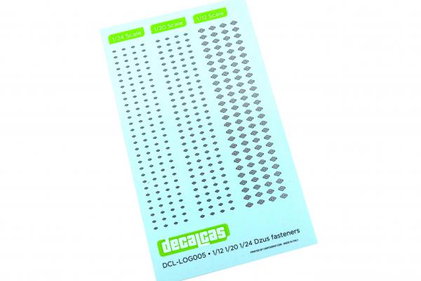 Dzus Fasteners 1/12 -1/24 - 1/20 Decal