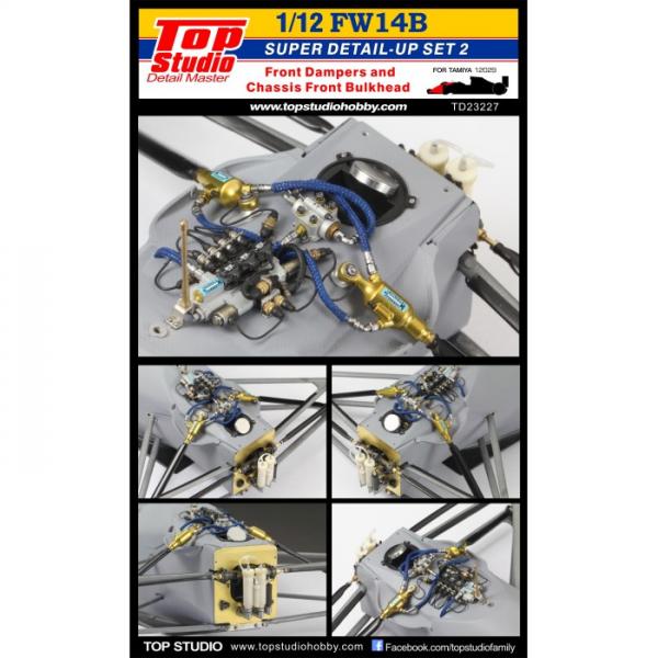 1/12 Williams FW14B Super Detail-up Set 2 - Front Dampers and Chassis Front Bulkhead