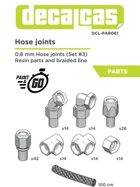 0.8mm Hose joints set 3