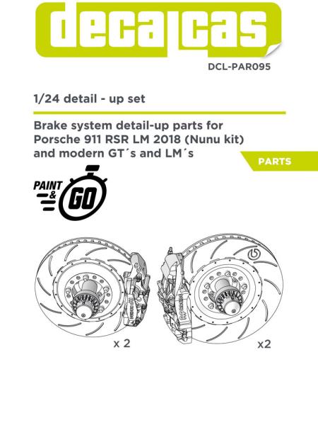 Brakes set for Porsche 911 991 GT3 RSR - 2018 NUNU 1/24