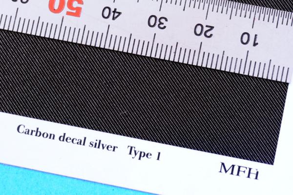 Carbon Decal Silver TYPE 1