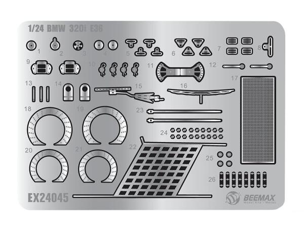 BMW 320I E36 BTCC BRANDS HATCH 1996 WINNER Detail up set 1:24